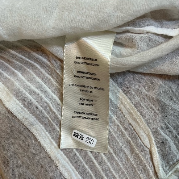 Alice + Olivia | Ivory Peasant Top XS Boho Cottage Core Quiet Luxury Festival - Picture 14 of 14